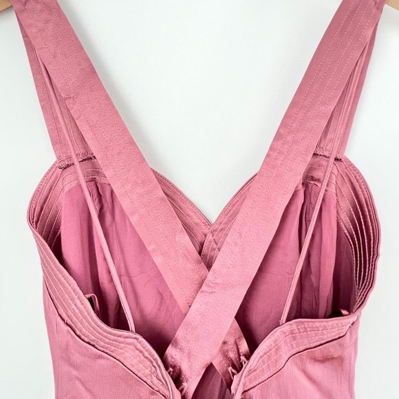 Anthropologie NWT Cross-Back Midi Dress Size 4P - Picture 8 of 14